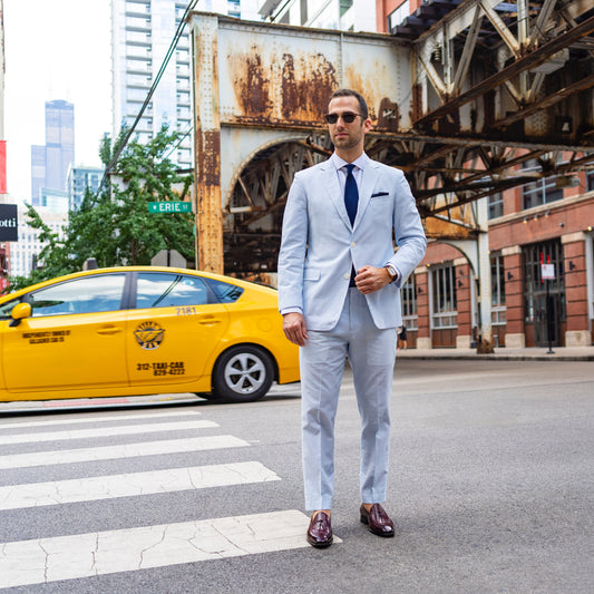 Sax Blue Seersucker Suit