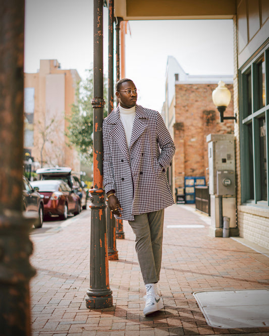 Hound tooth Pea Coat