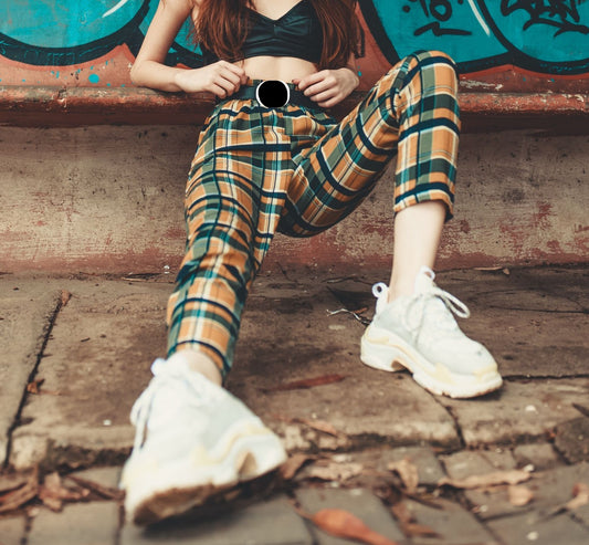 Green Yellow Check Pants