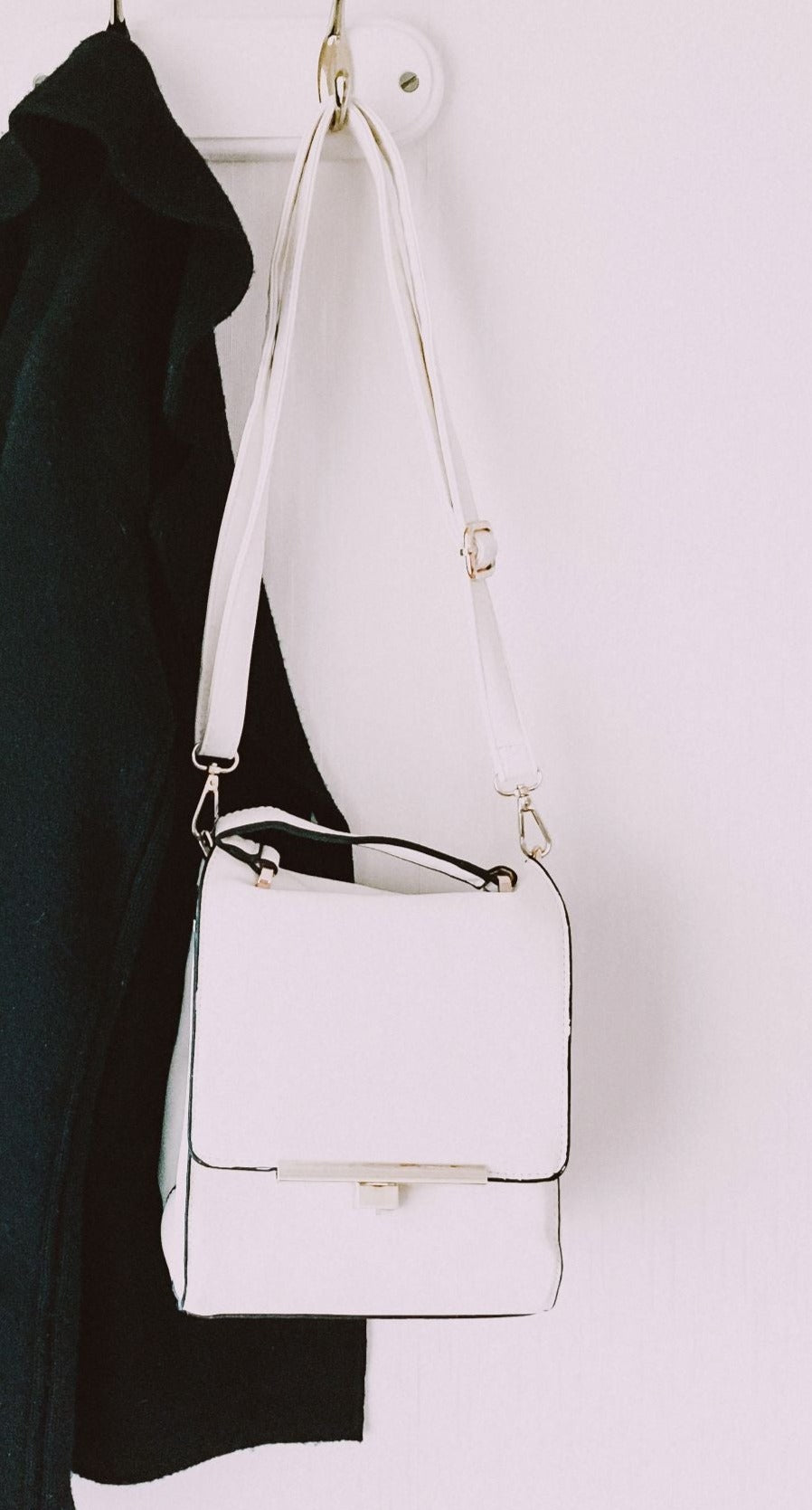 White Leather Shoulder Bag