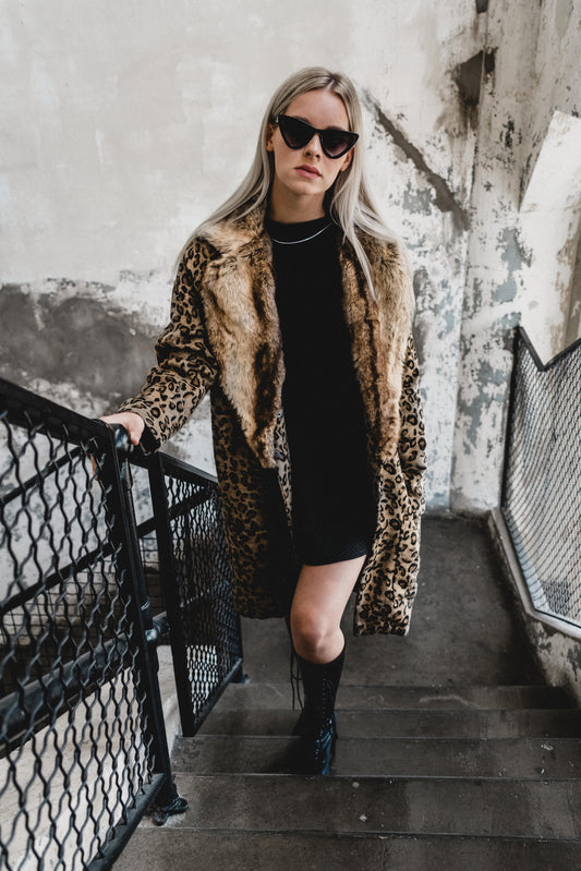 Leopard fur coat