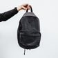 Dark gray cotton canvas twill backpack