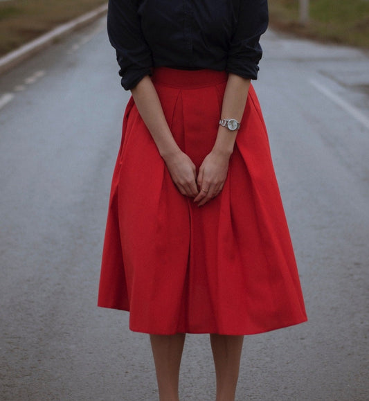 Wide pleats medium Skirt