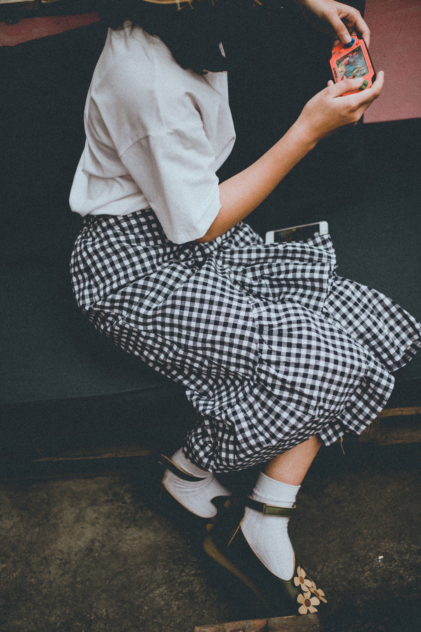 Gingham Check Skirt