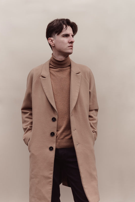 Beige Moleskin Chesterfield Coat