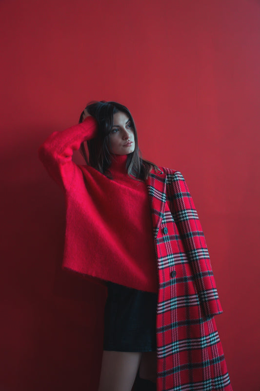 British Check Double breasted coat